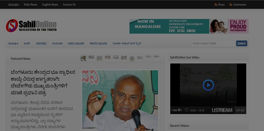 News portal developed on Wordpress